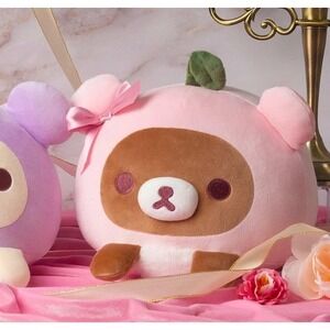 San-X Rilakkuma Peach Costume Plush Pink Fruit Series US10266 New with Tags